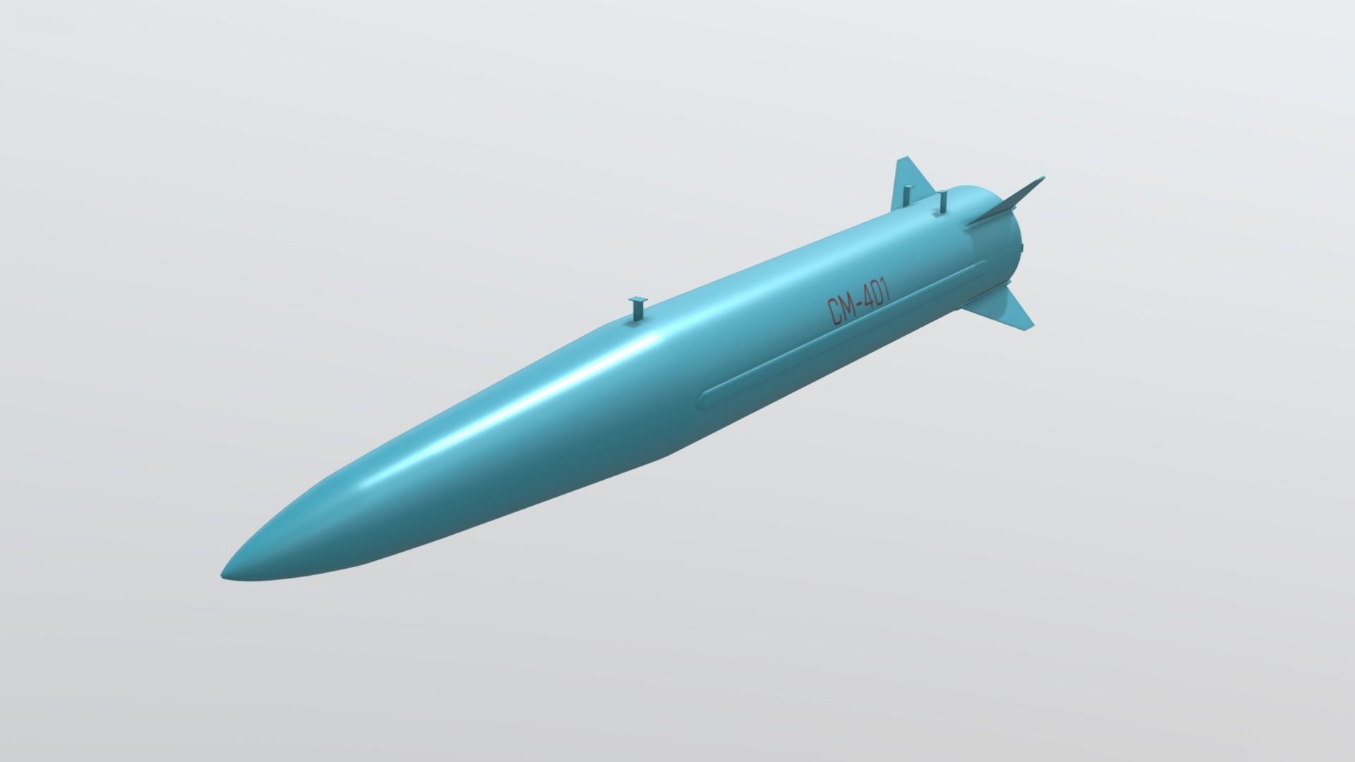 CM-401 Chinese Anti-Ship Ballistic Missile Low-poly 3D model_2