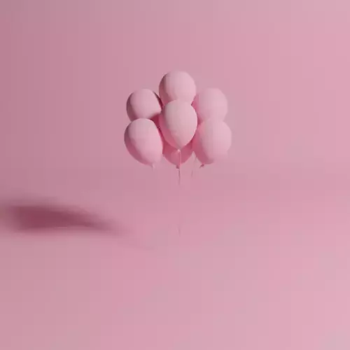 Balloons group of flying in air