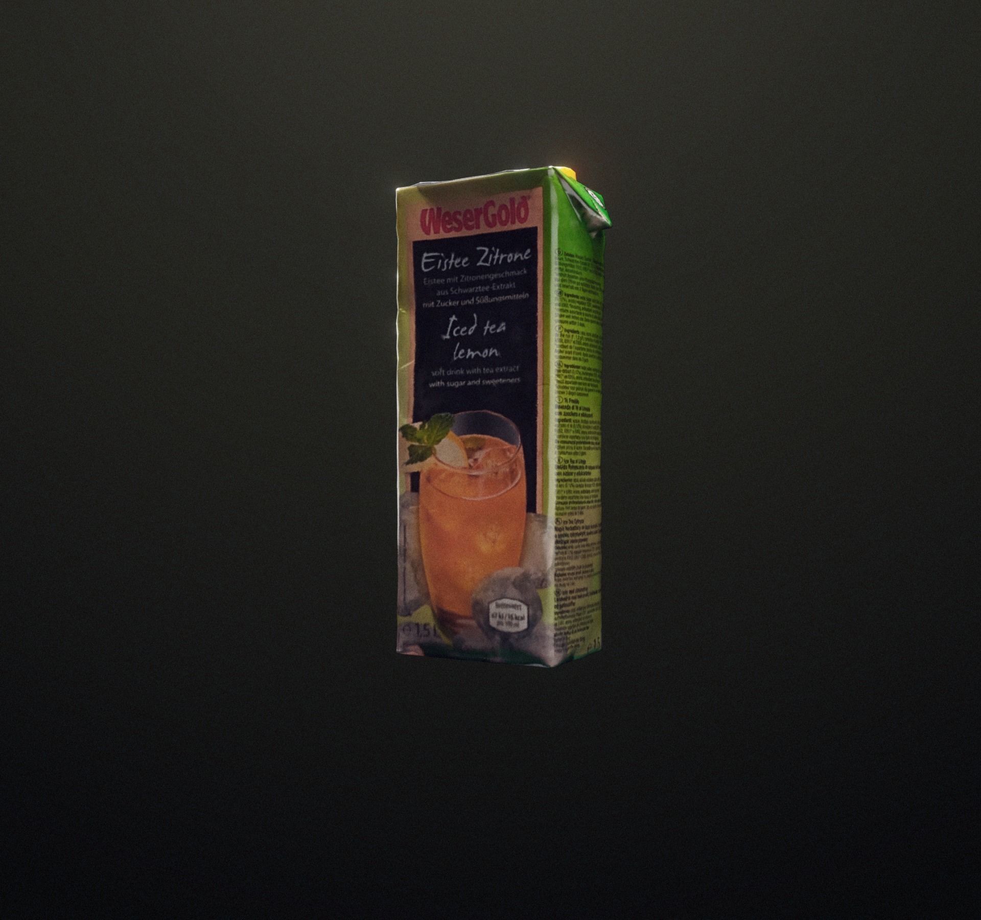 Ice tea box trash scanned Low-poly 3D model_40