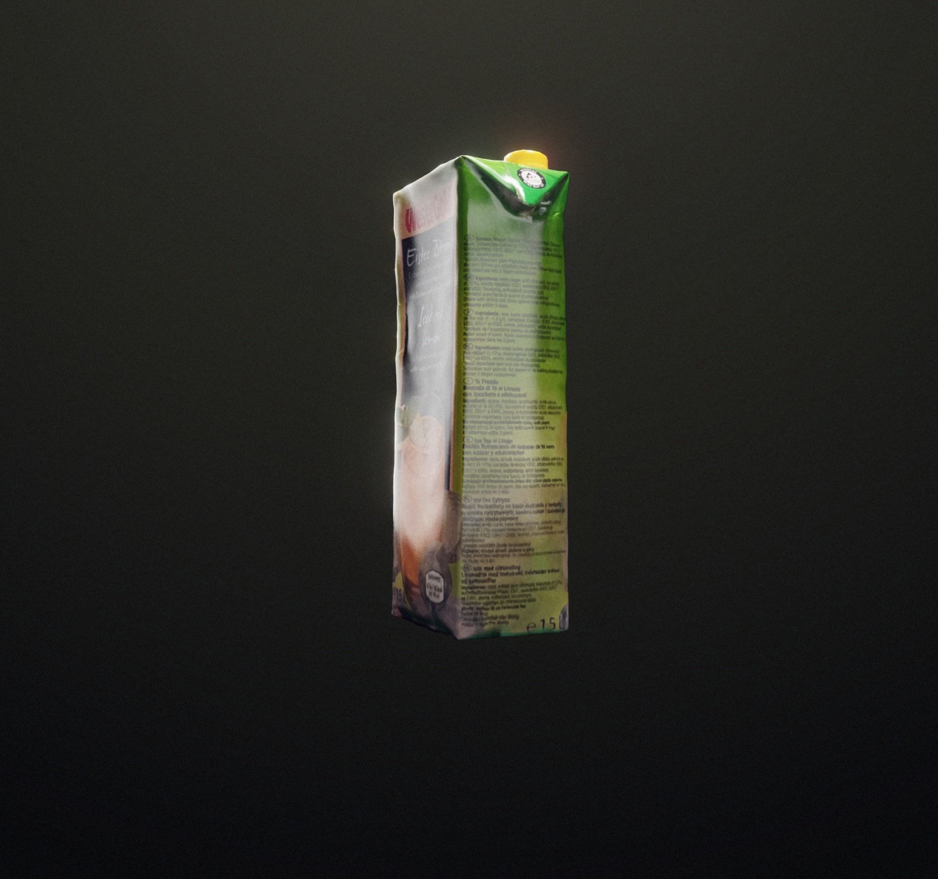 Ice tea box trash scanned Low-poly 3D model_46