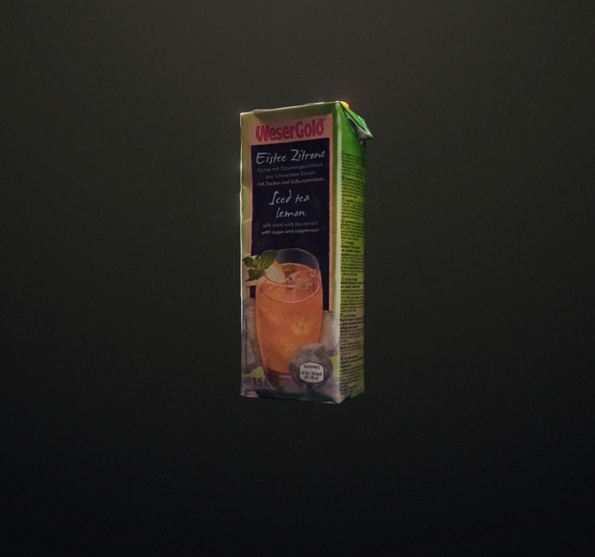Ice tea box trash scanned Low-poly 3D model_39