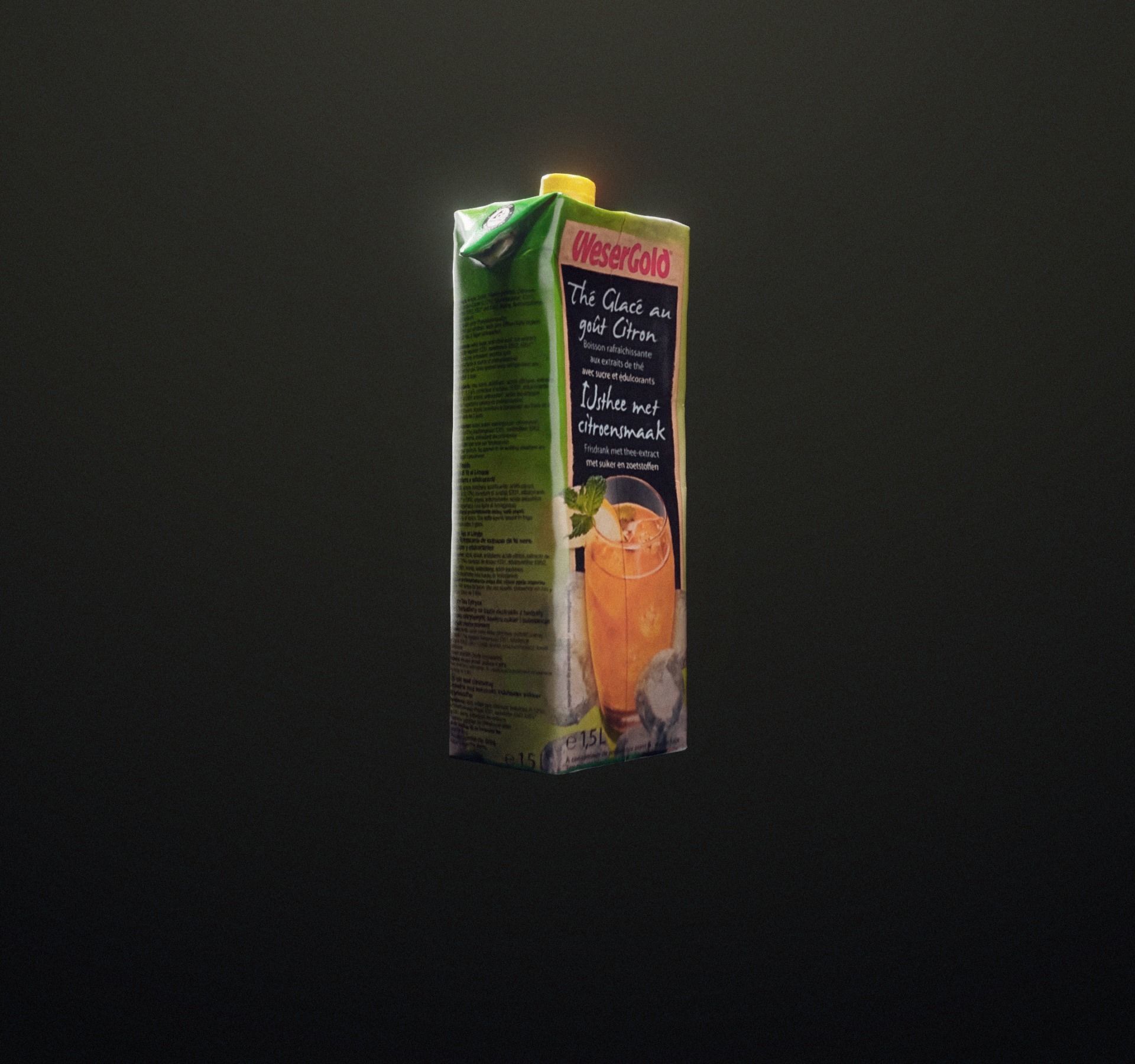 Ice tea box trash scanned Low-poly 3D model_57