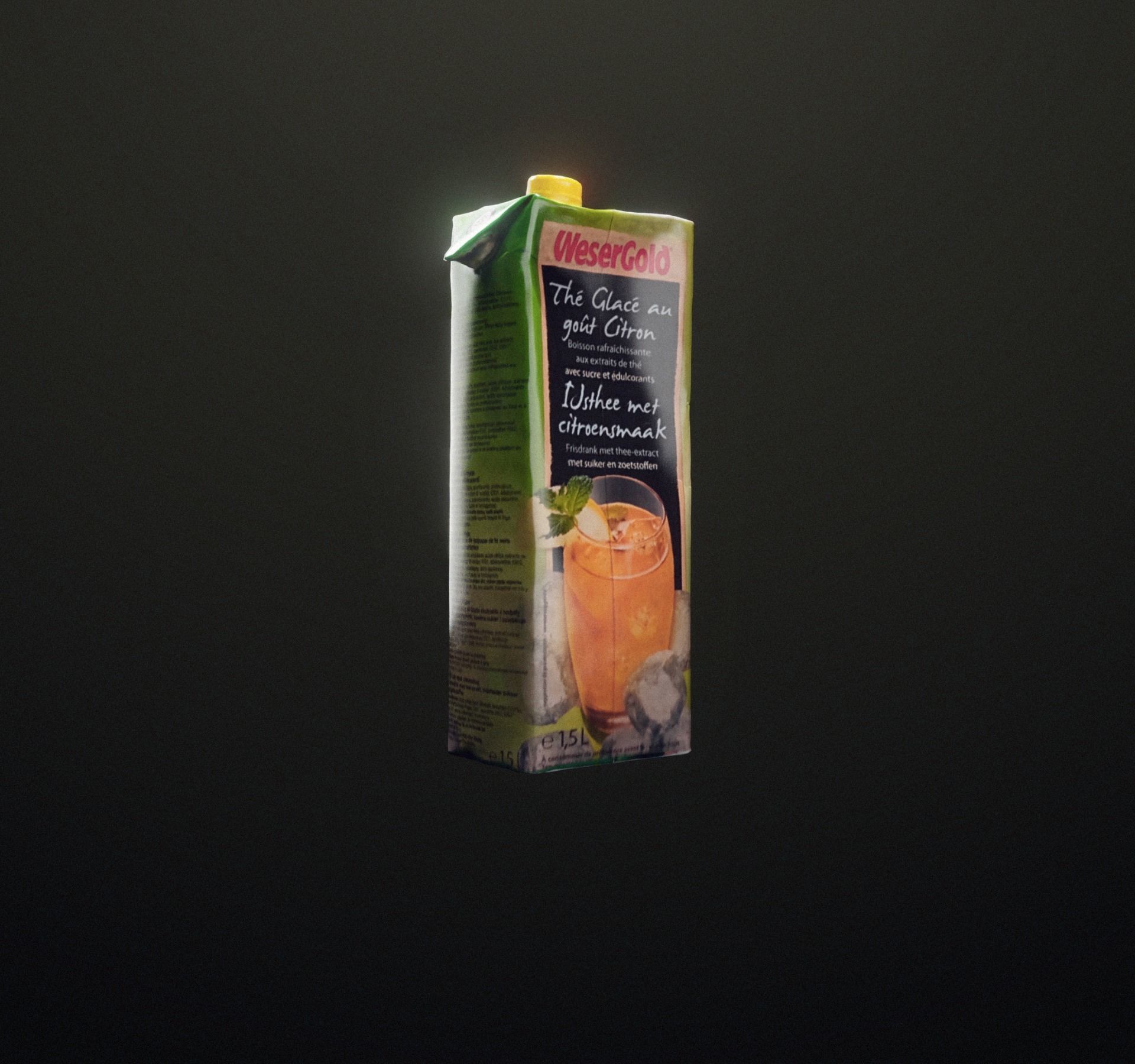 Ice tea box trash scanned Low-poly 3D model_59
