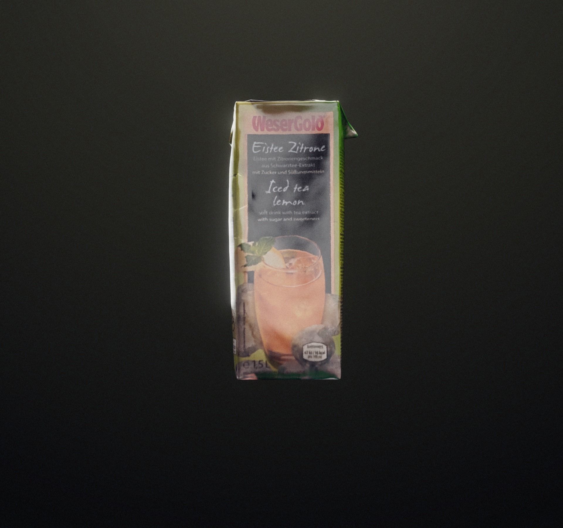 Ice tea box trash scanned Low-poly 3D model_35