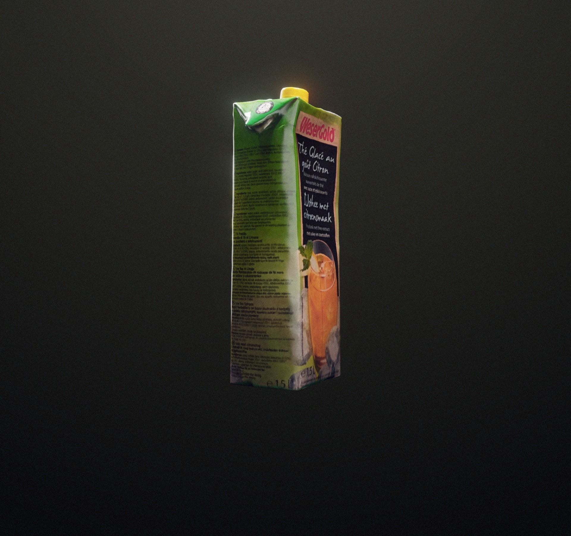 Ice tea box trash scanned Low-poly 3D model_55