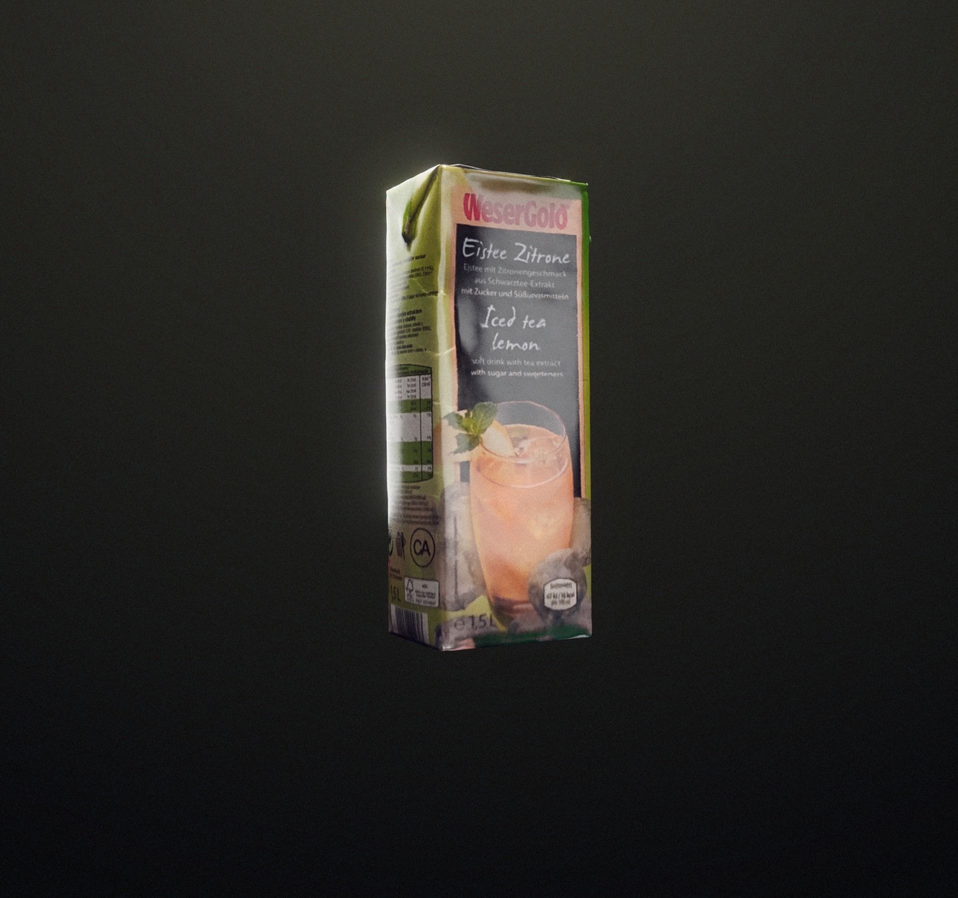 Ice tea box trash scanned Low-poly 3D model_30