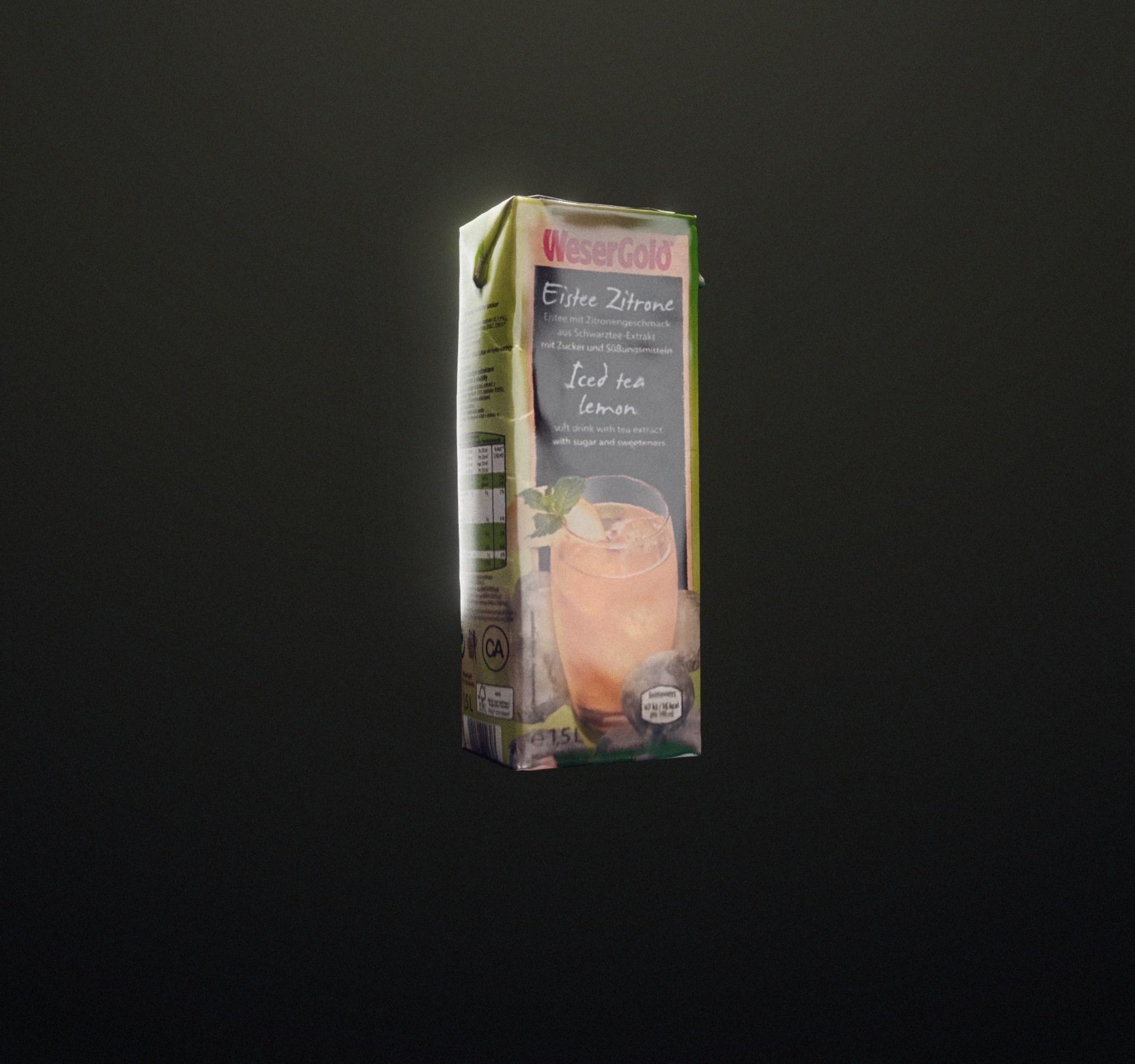 Ice tea box trash scanned Low-poly 3D model_31