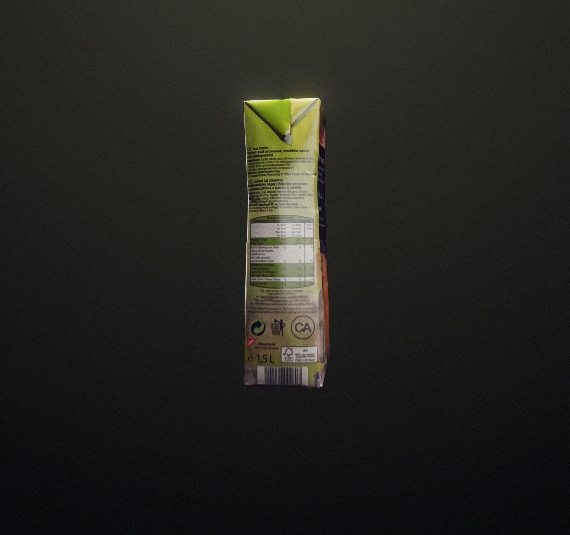 Ice tea box trash scanned Low-poly 3D model_21