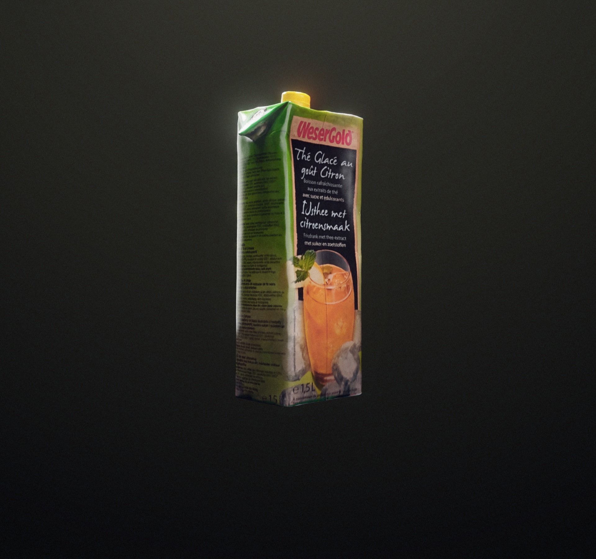 Ice tea box trash scanned Low-poly 3D model_58
