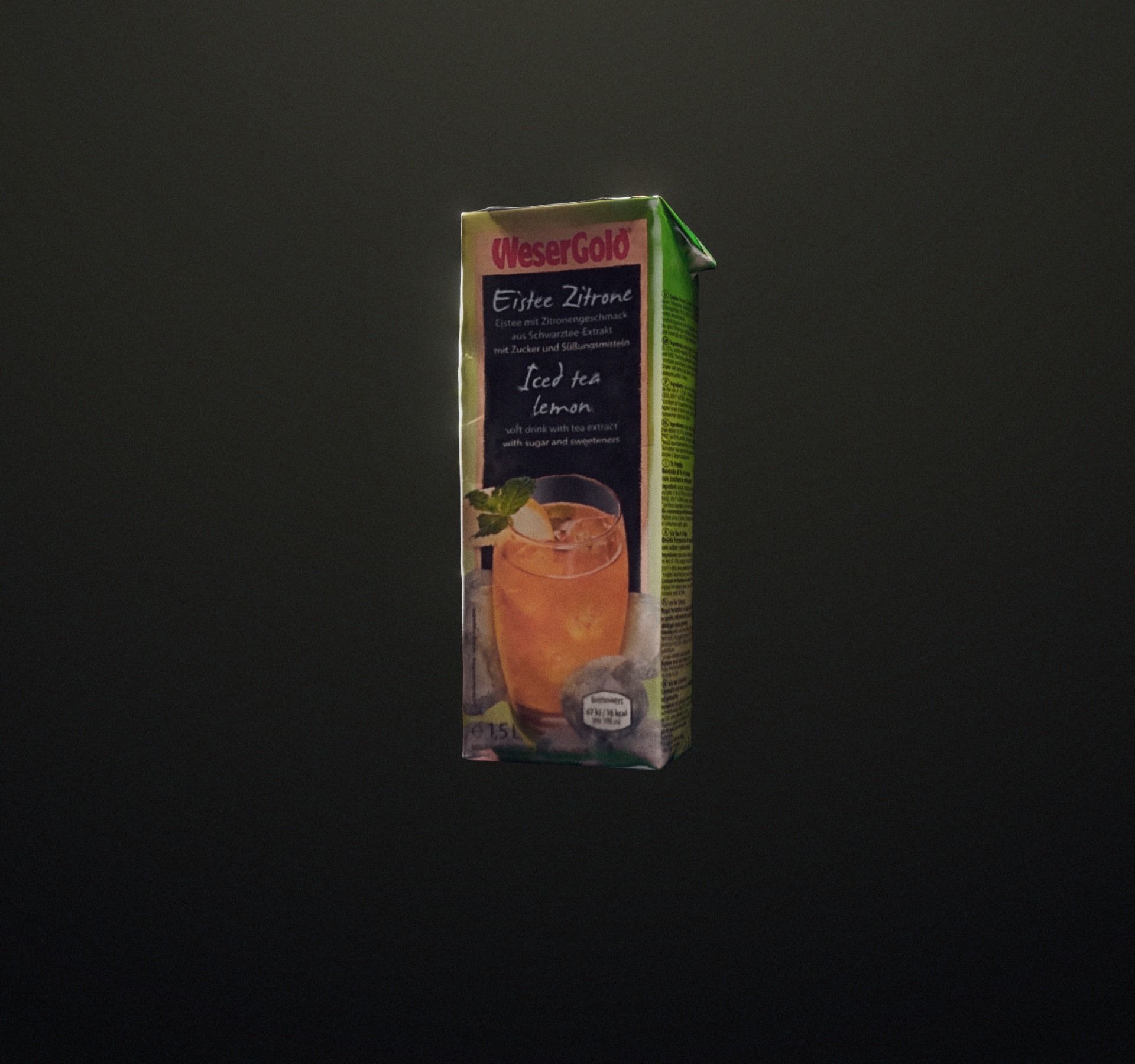 Ice tea box trash scanned Low-poly 3D model_38