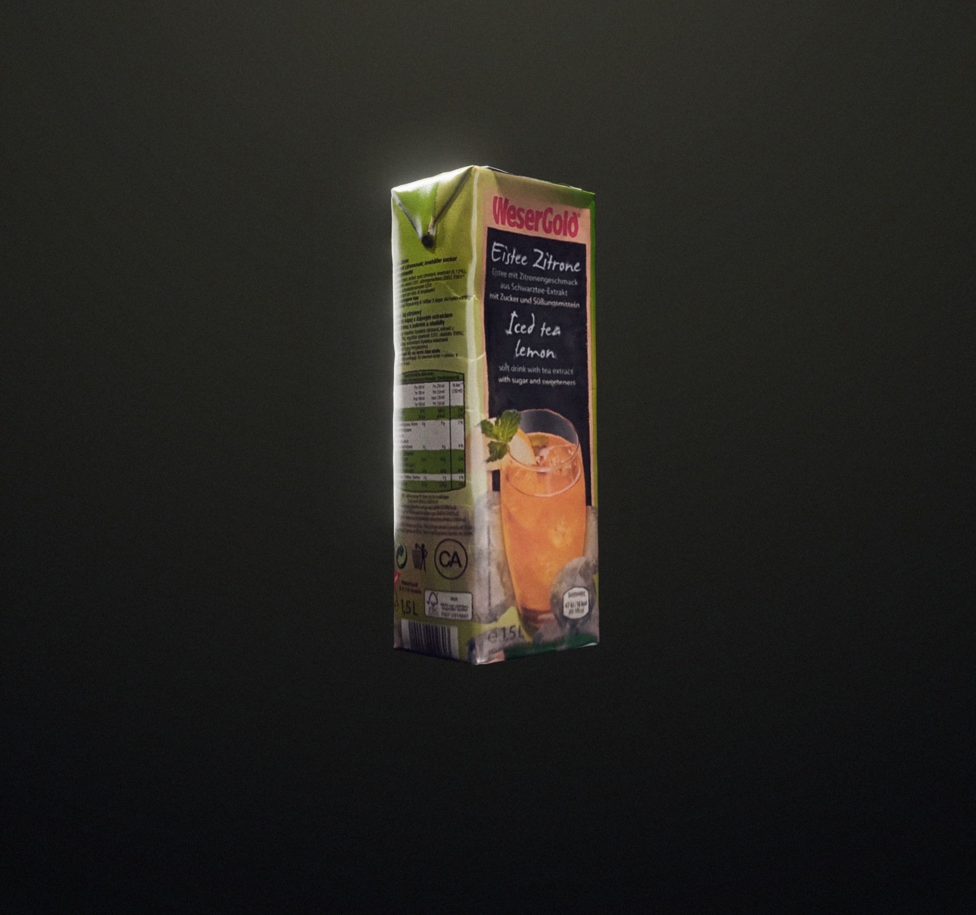 Ice tea box trash scanned Low-poly 3D model_28