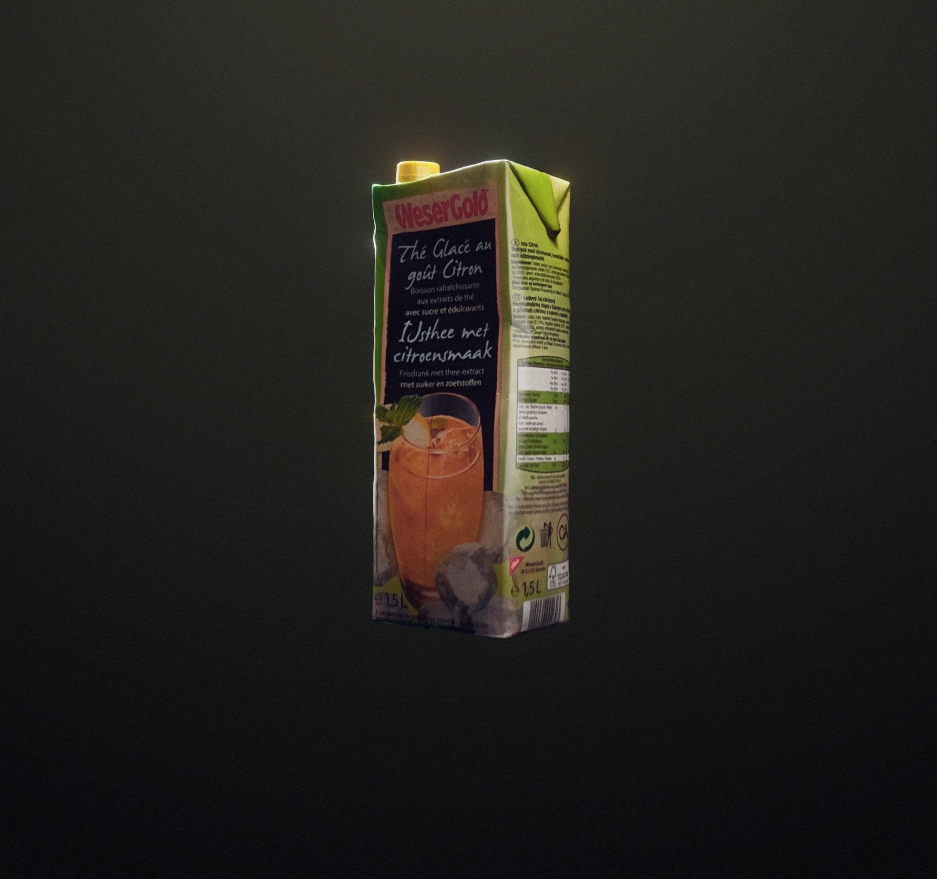 Ice tea box trash scanned Low-poly 3D model_11