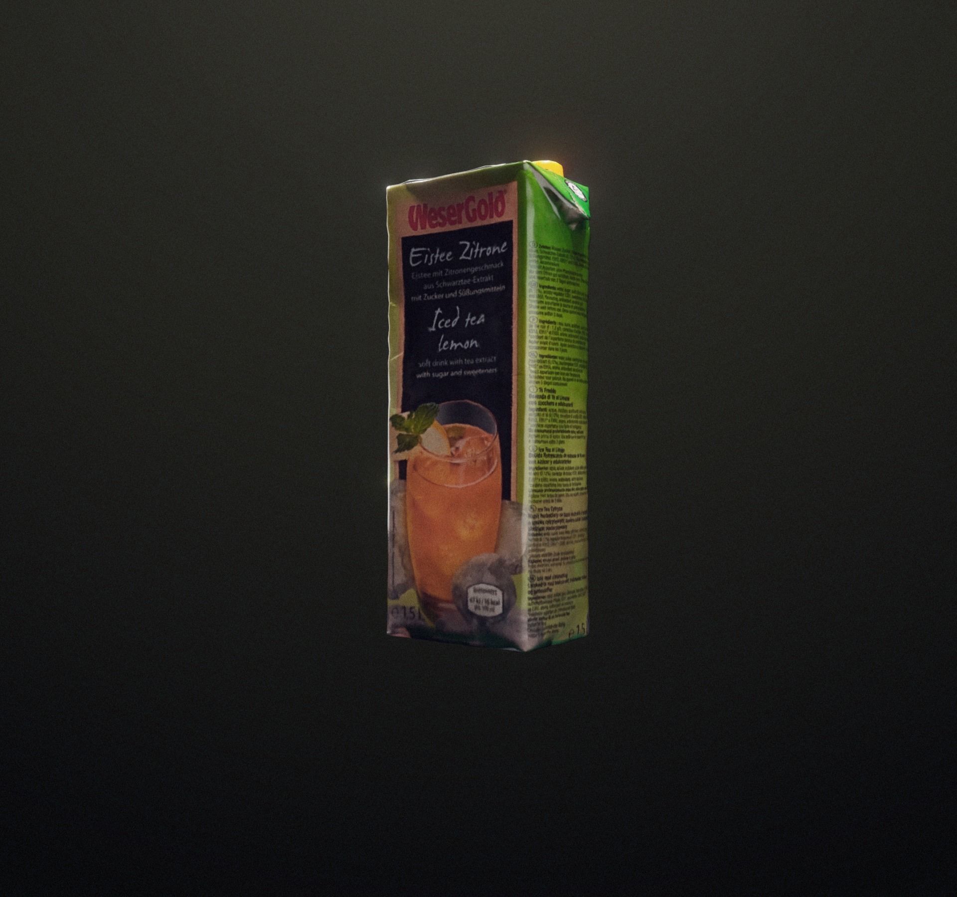 Ice tea box trash scanned Low-poly 3D model_41