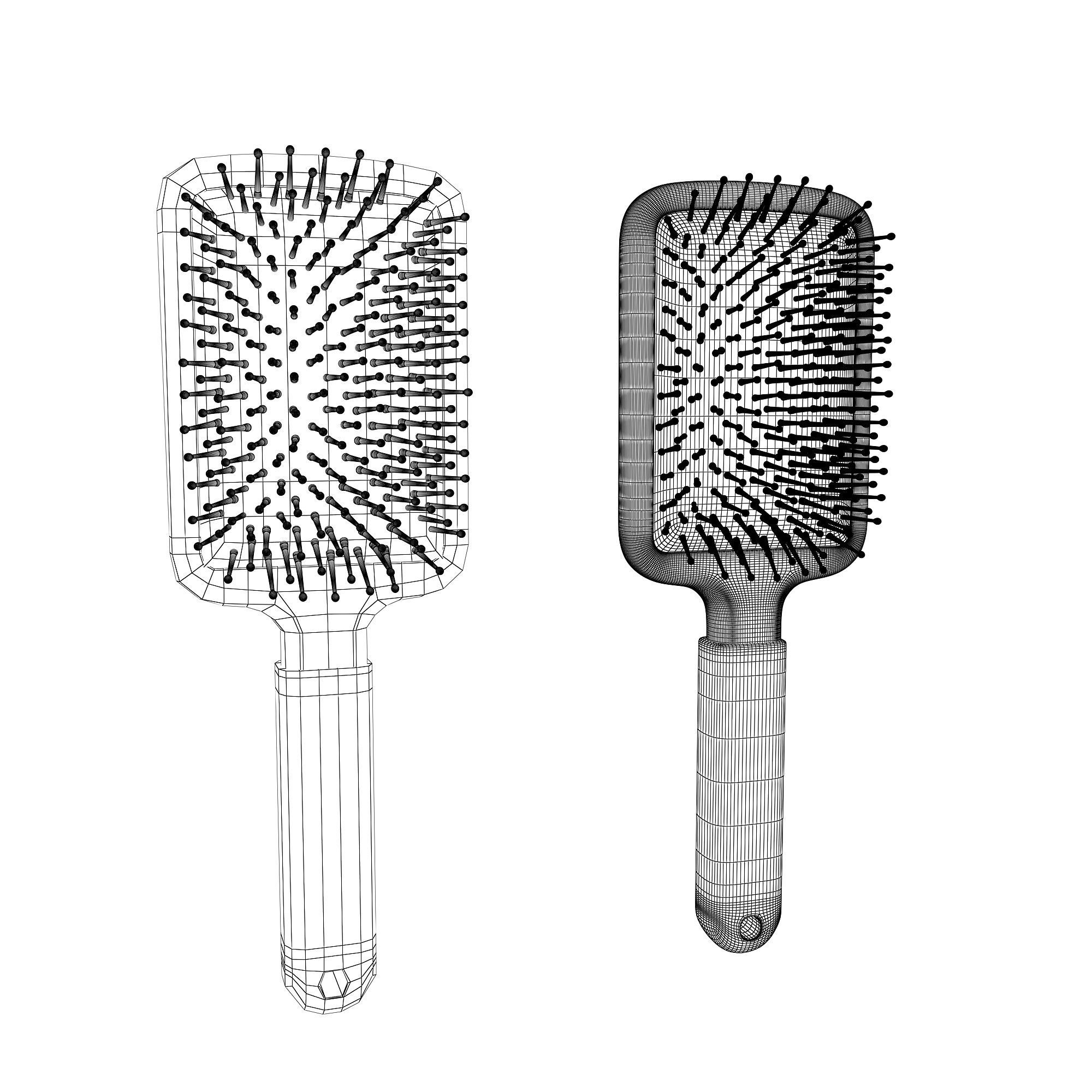 Hair Brush 3D model_4