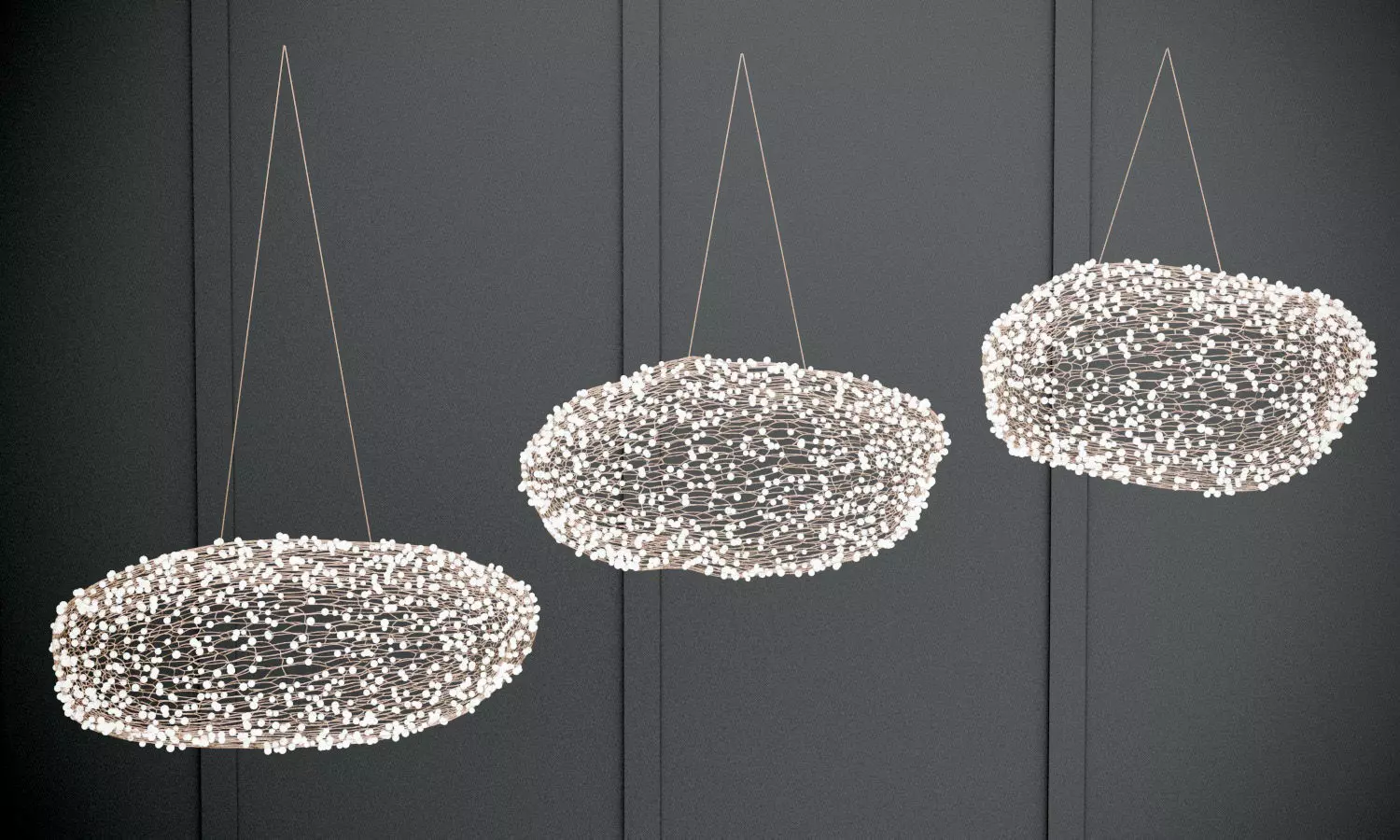 Pendant lamps in a modern style Free low-poly 3D model