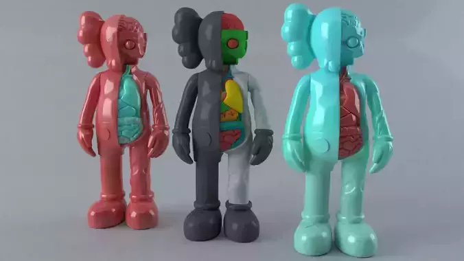 KAWS organs sculpture 3D print model