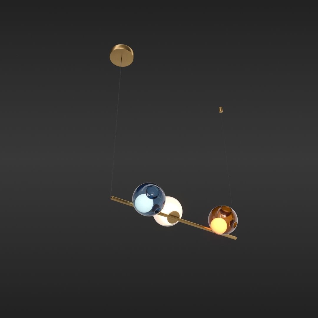 Bocci 28 Stem Suspension Light Collection 3D model_3
