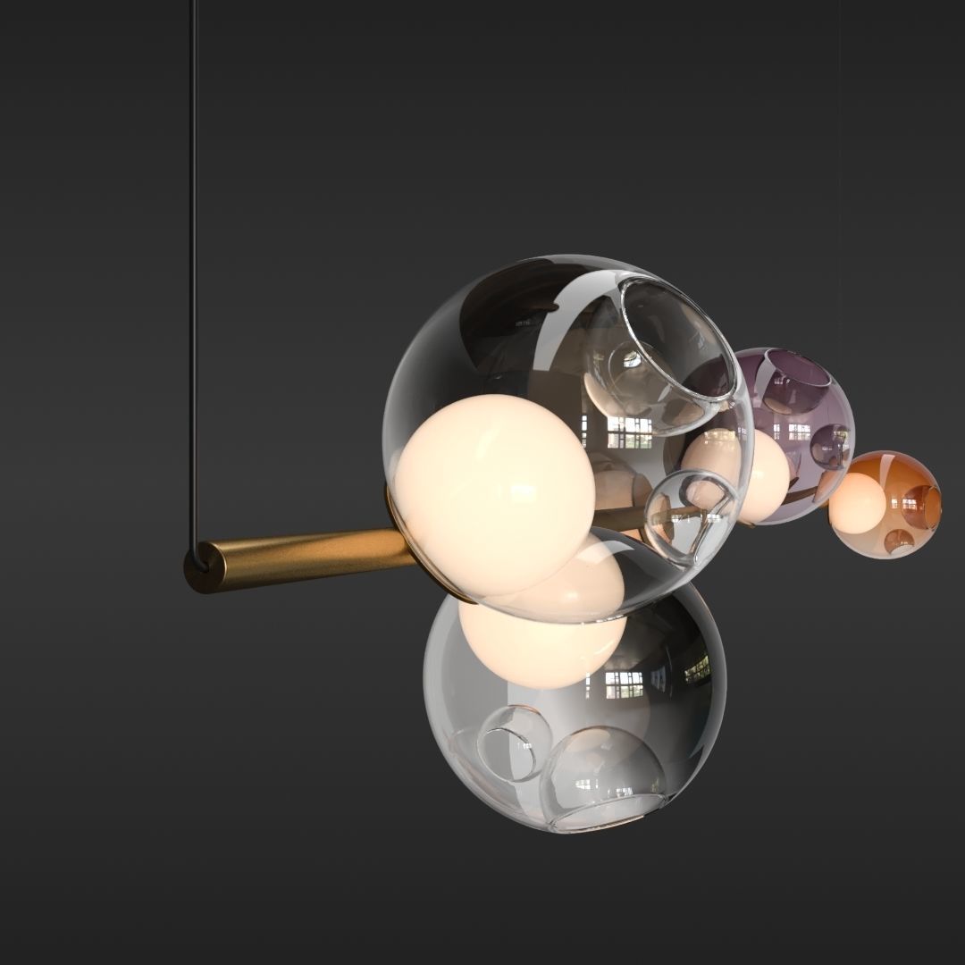 Bocci 28 Stem Suspension Light Collection 3D model_5