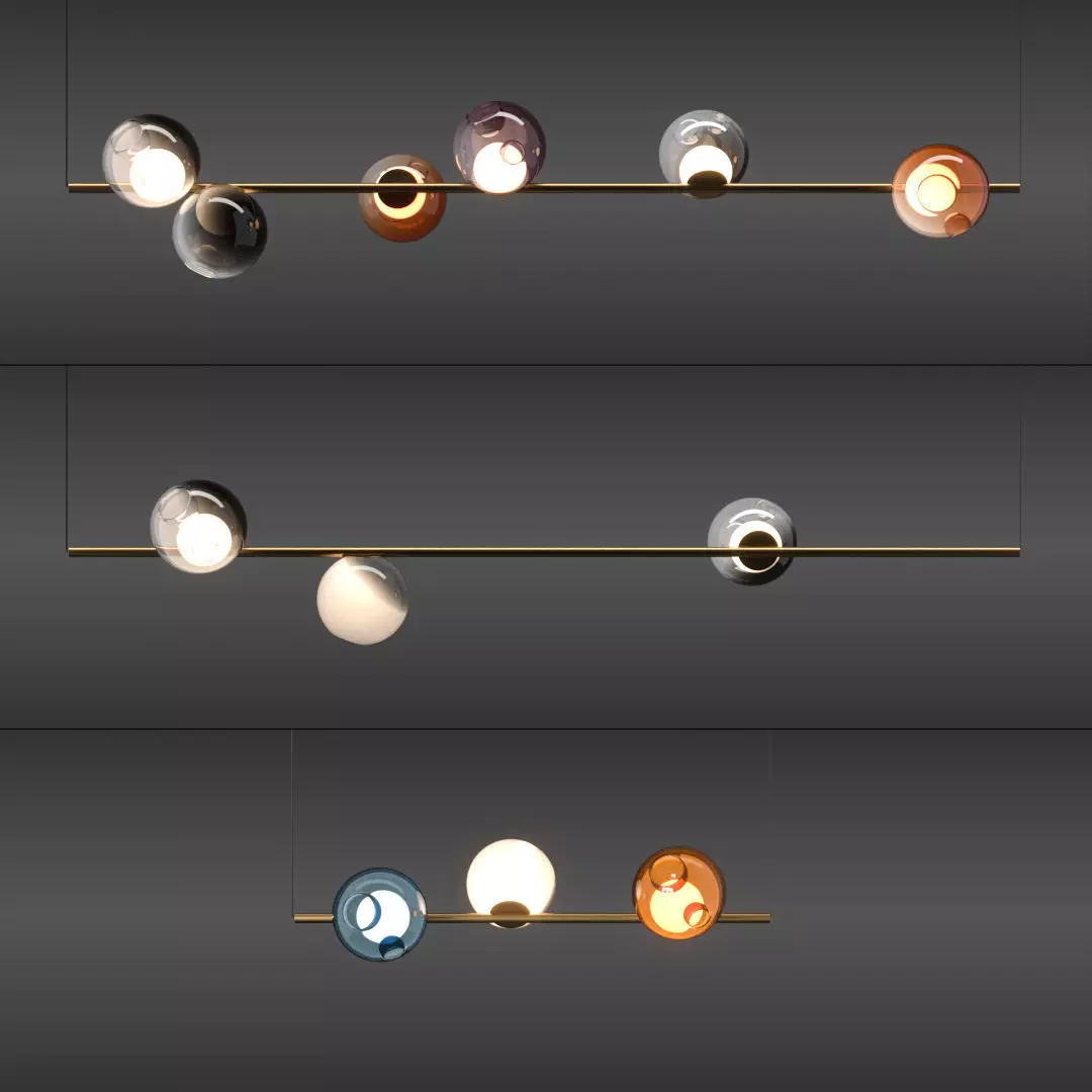 Bocci 28 Stem Suspension Light Collection 3D model_0