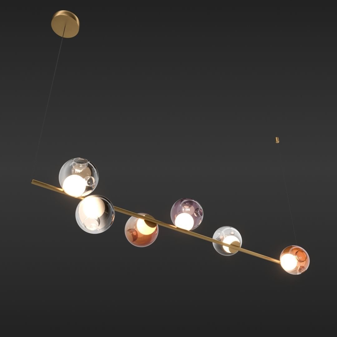 Bocci 28 Stem Suspension Light Collection 3D model_1