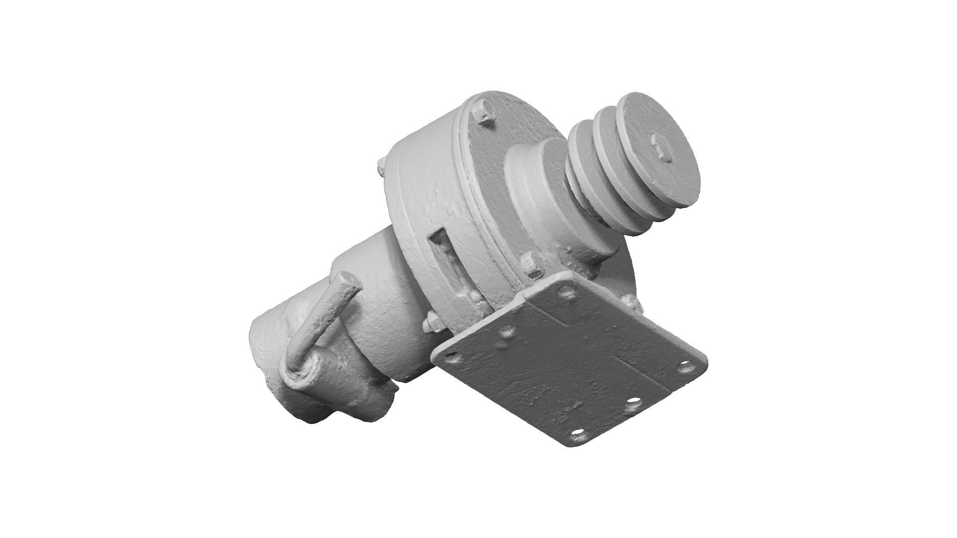 Water Pump Raw Scanned 3D model_11