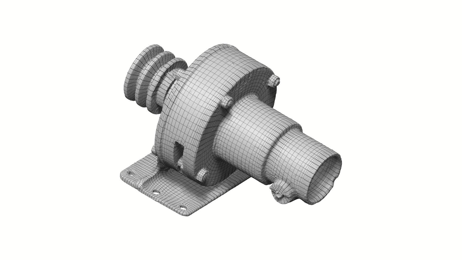 Water Pump Raw Scanned 3D model_8