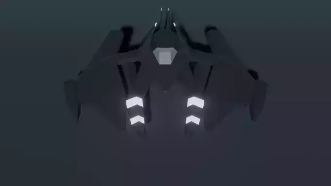 SpaceShip Fighter  Low Poly 3D Model