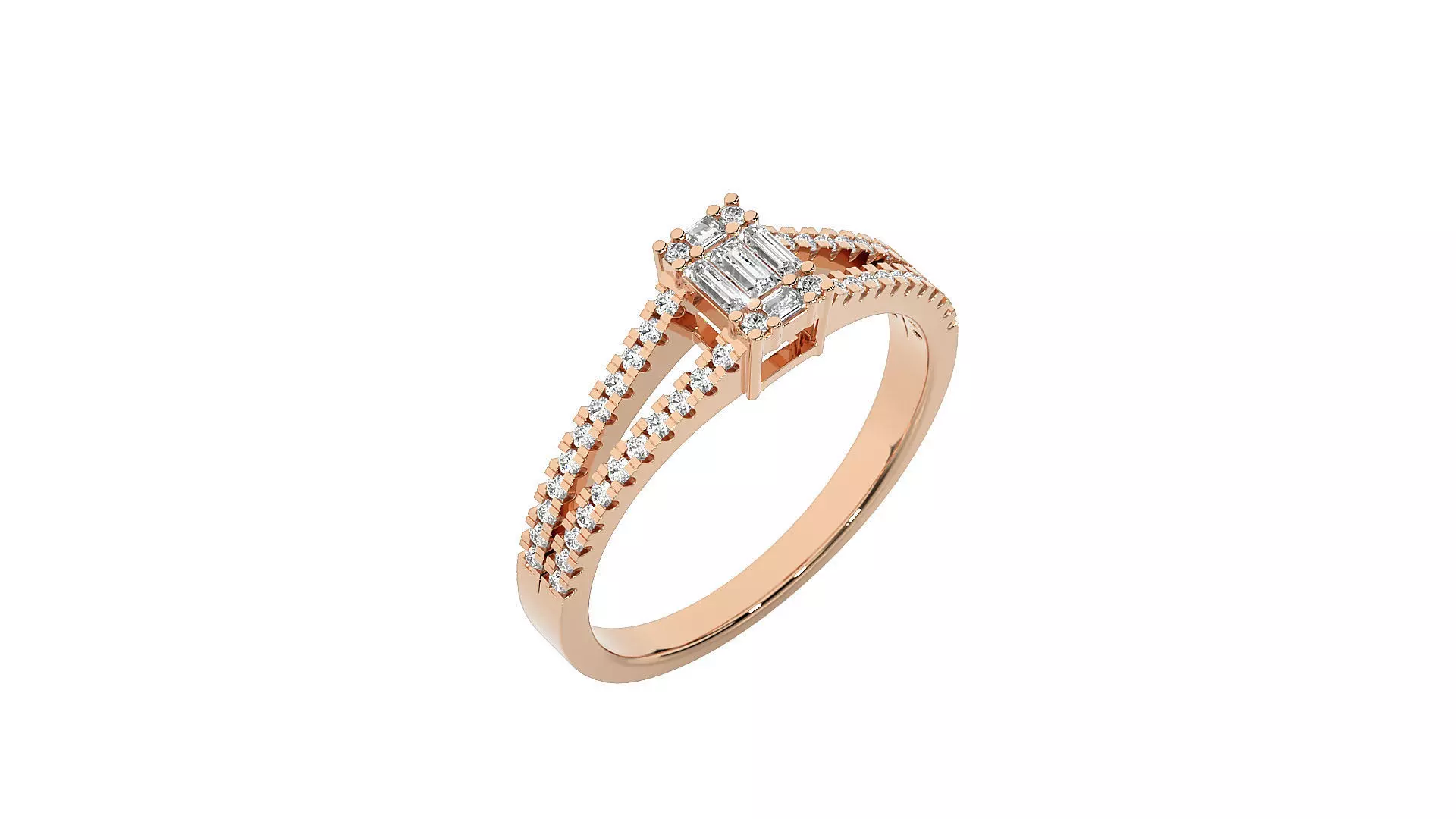 Solitaire ring 3D print model_0