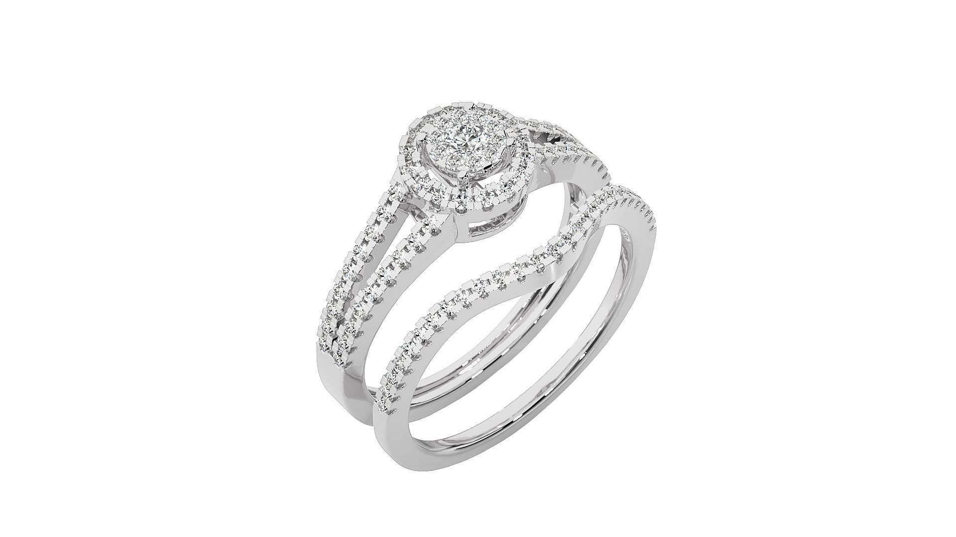 Solitaire ring 3D print model_6