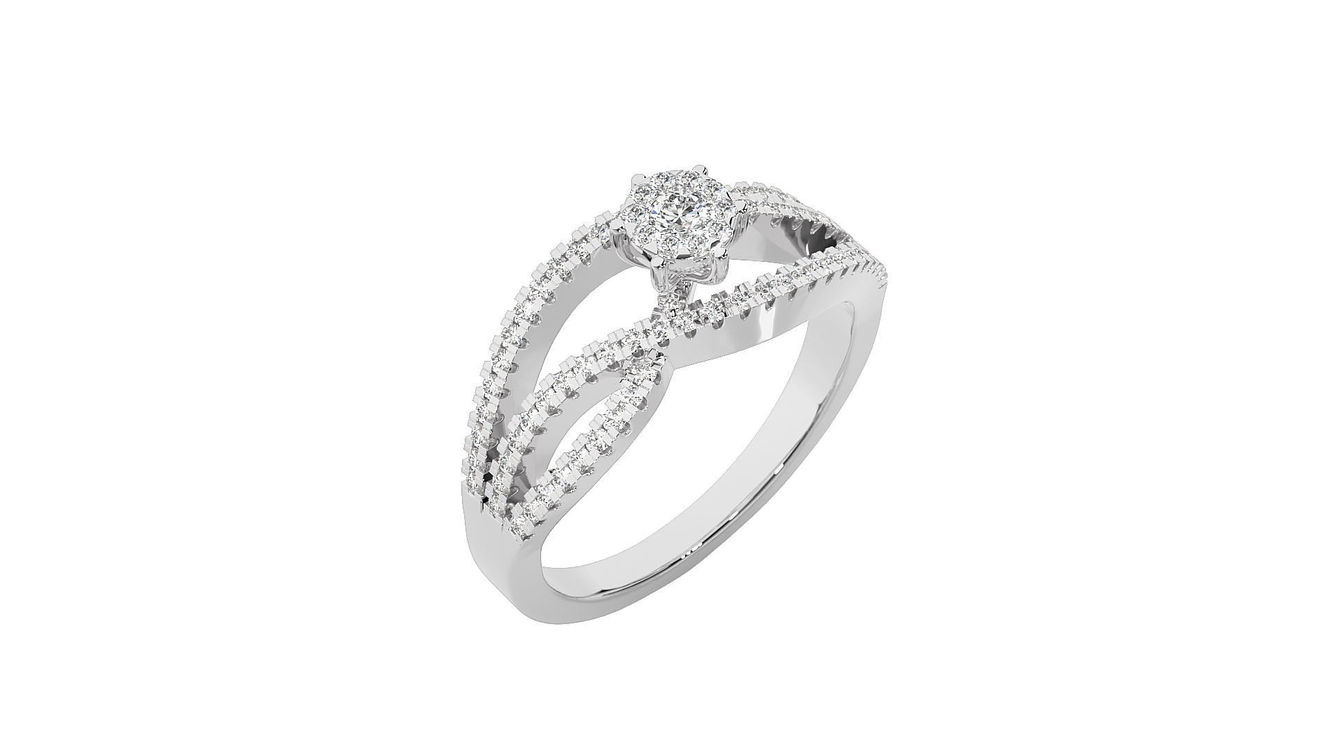 Solitaire ring 3D print model_6