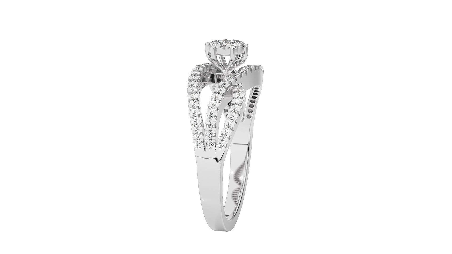 Solitaire ring 3D print model_8