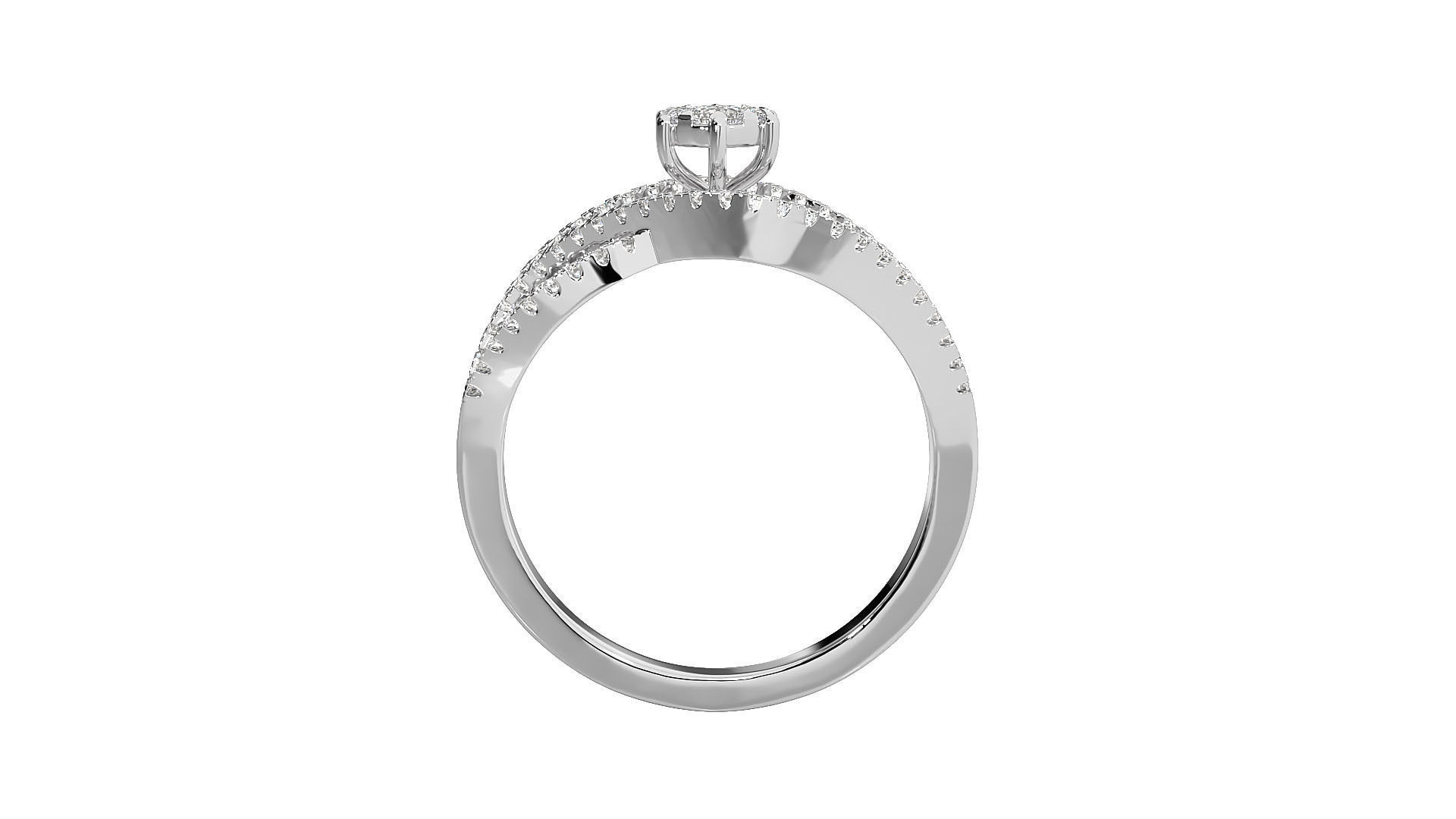 Solitaire ring 3D print model_7