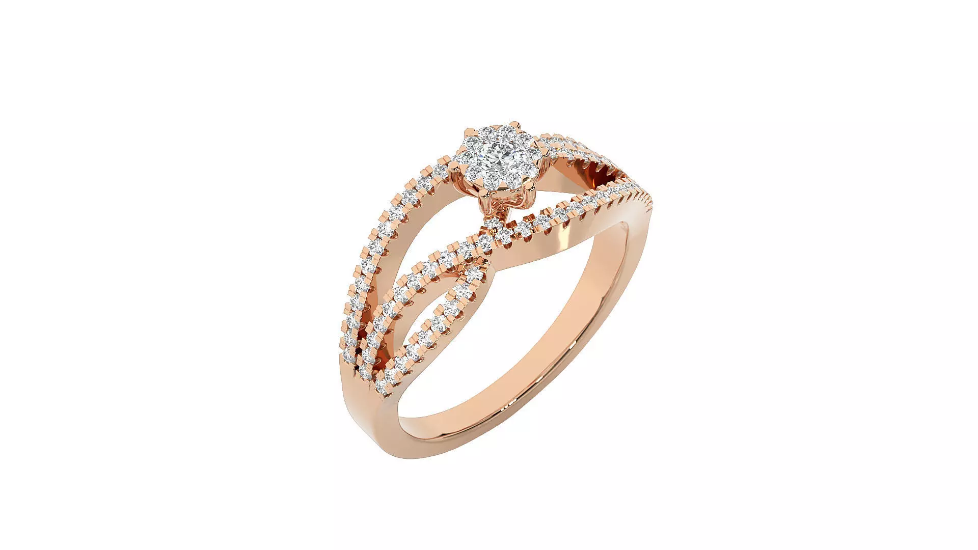 Solitaire ring 3D print model_0
