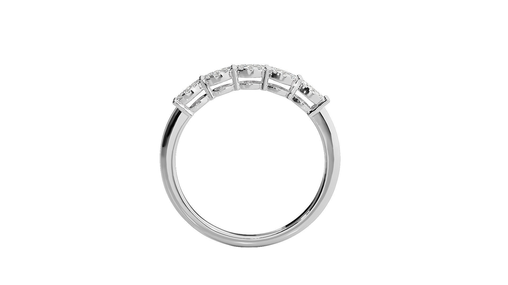 Solitaire ring 3D print model_7