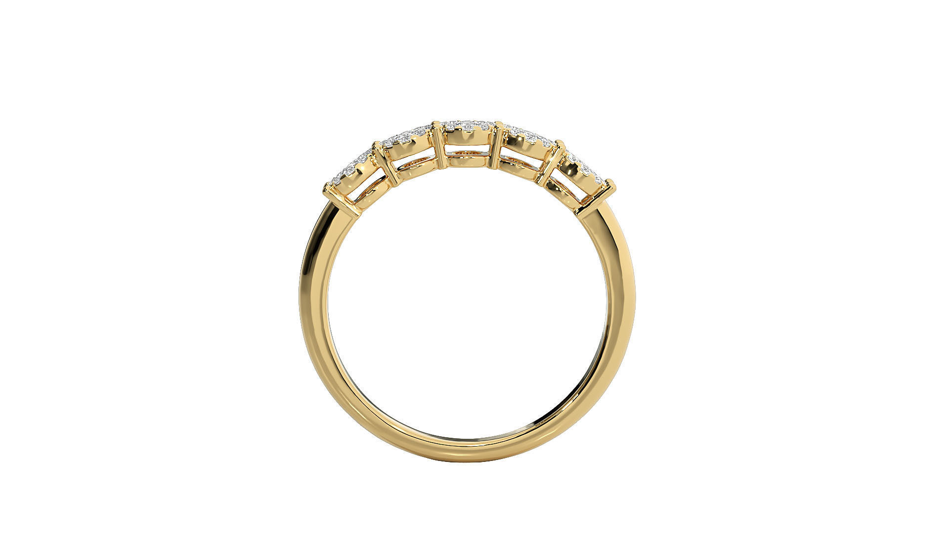 Solitaire ring 3D print model_11