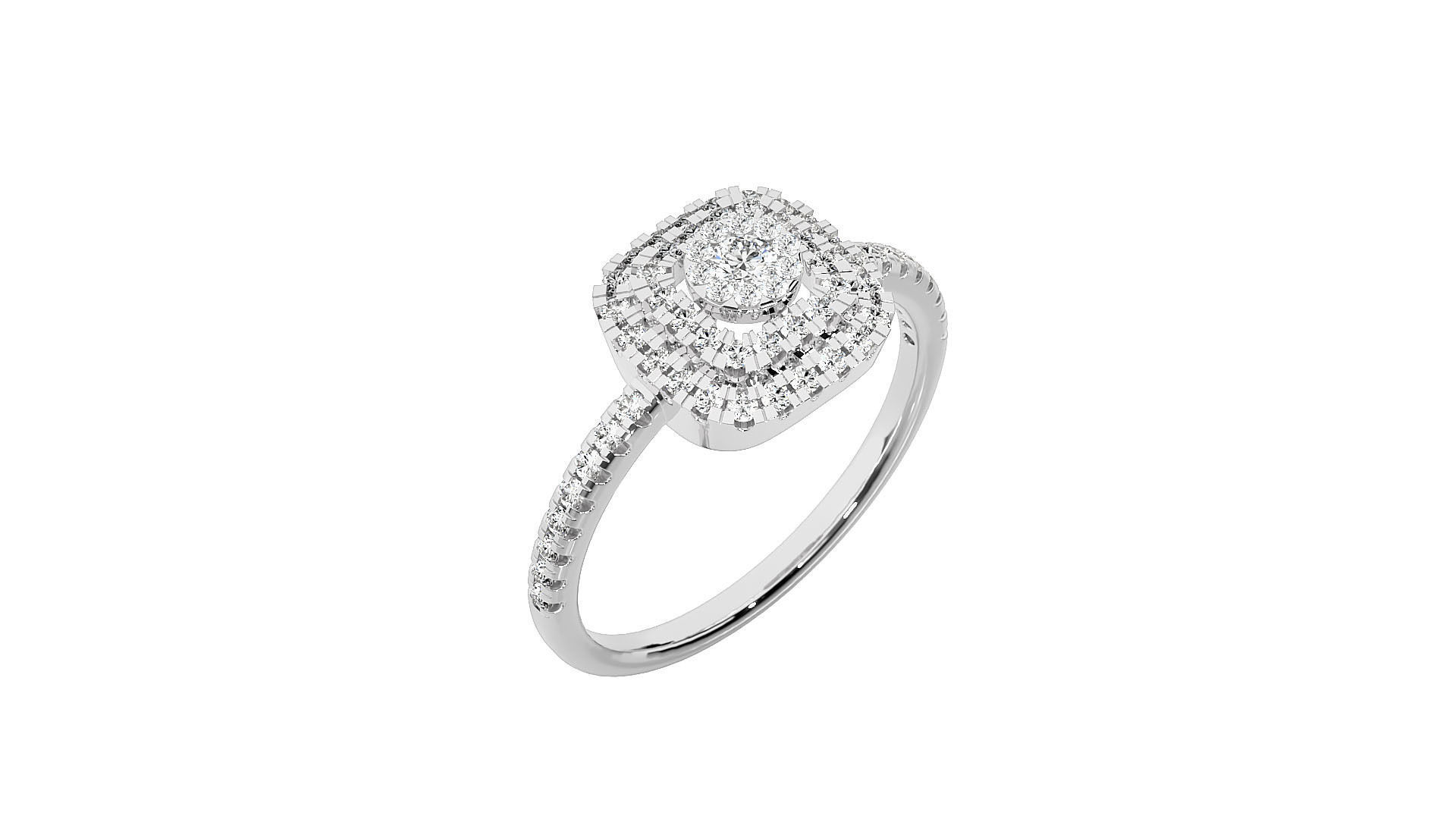 Solitaire ring 3D print model_6