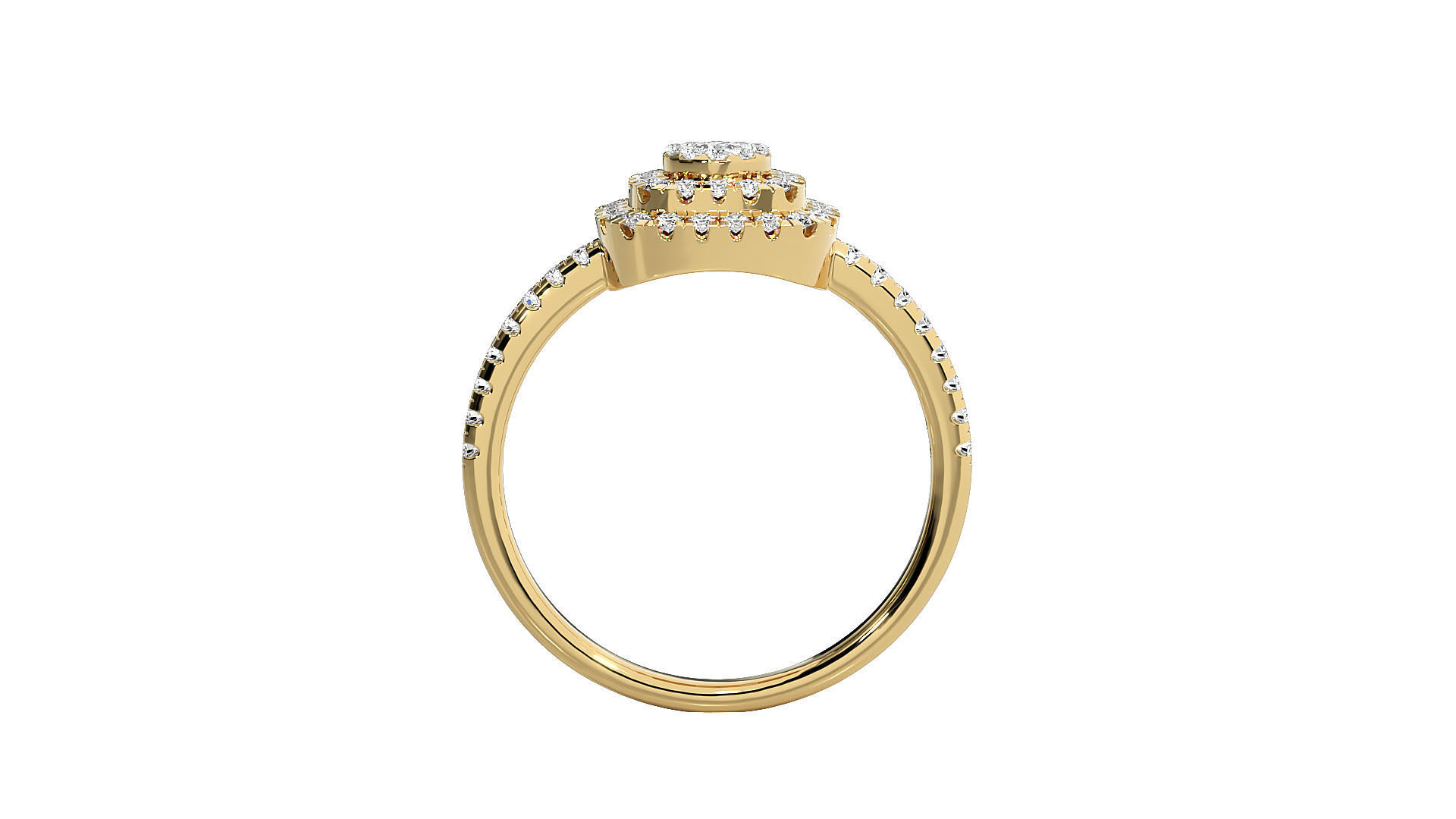 Solitaire ring 3D print model_11