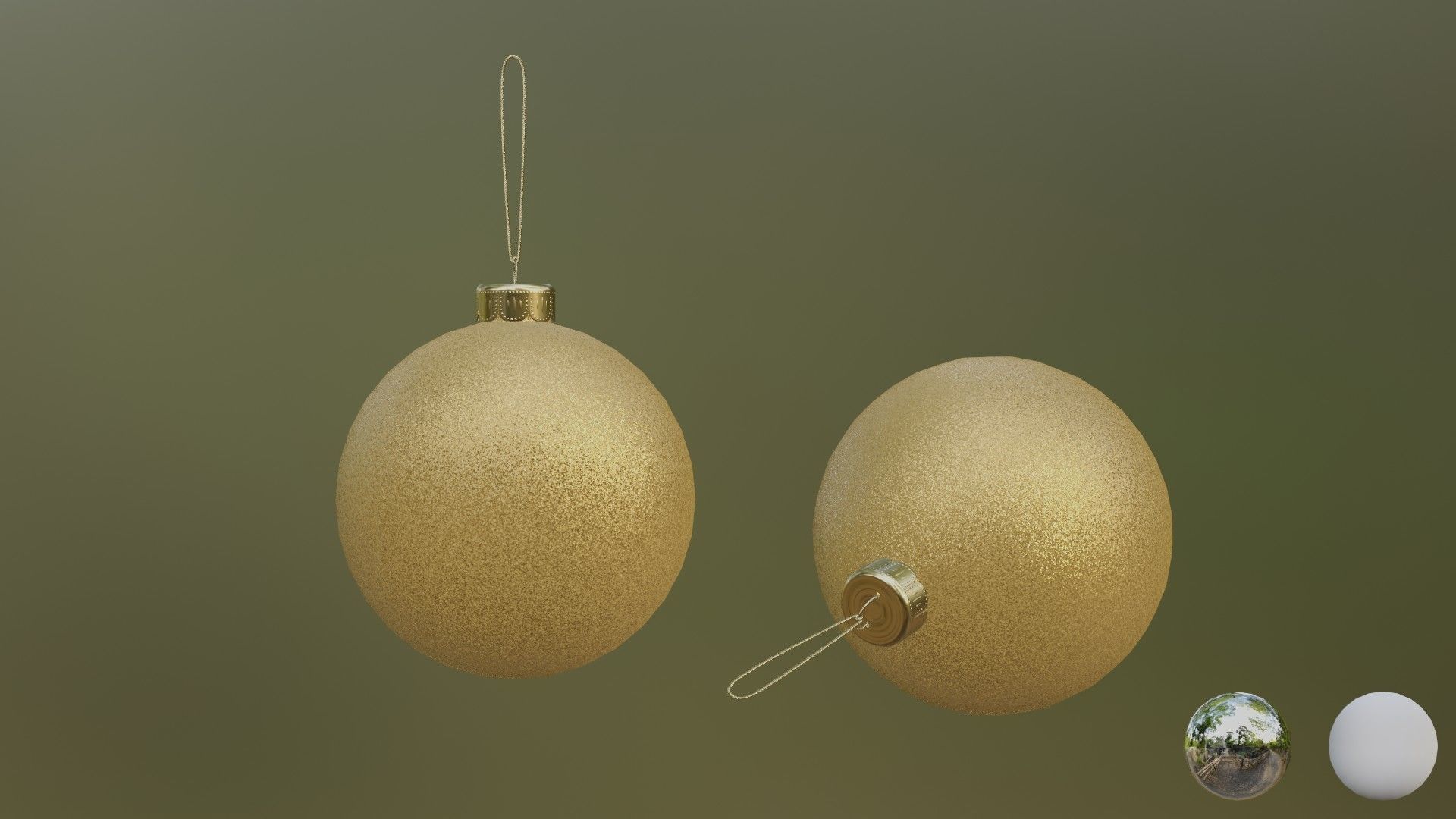 Christmas balls and christmas sleigh 3D Model Collection_18