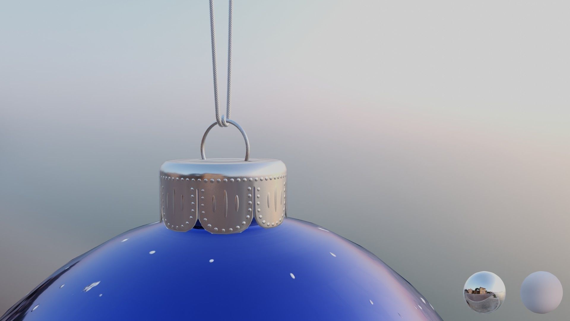 Christmas balls and christmas sleigh 3D Model Collection_14