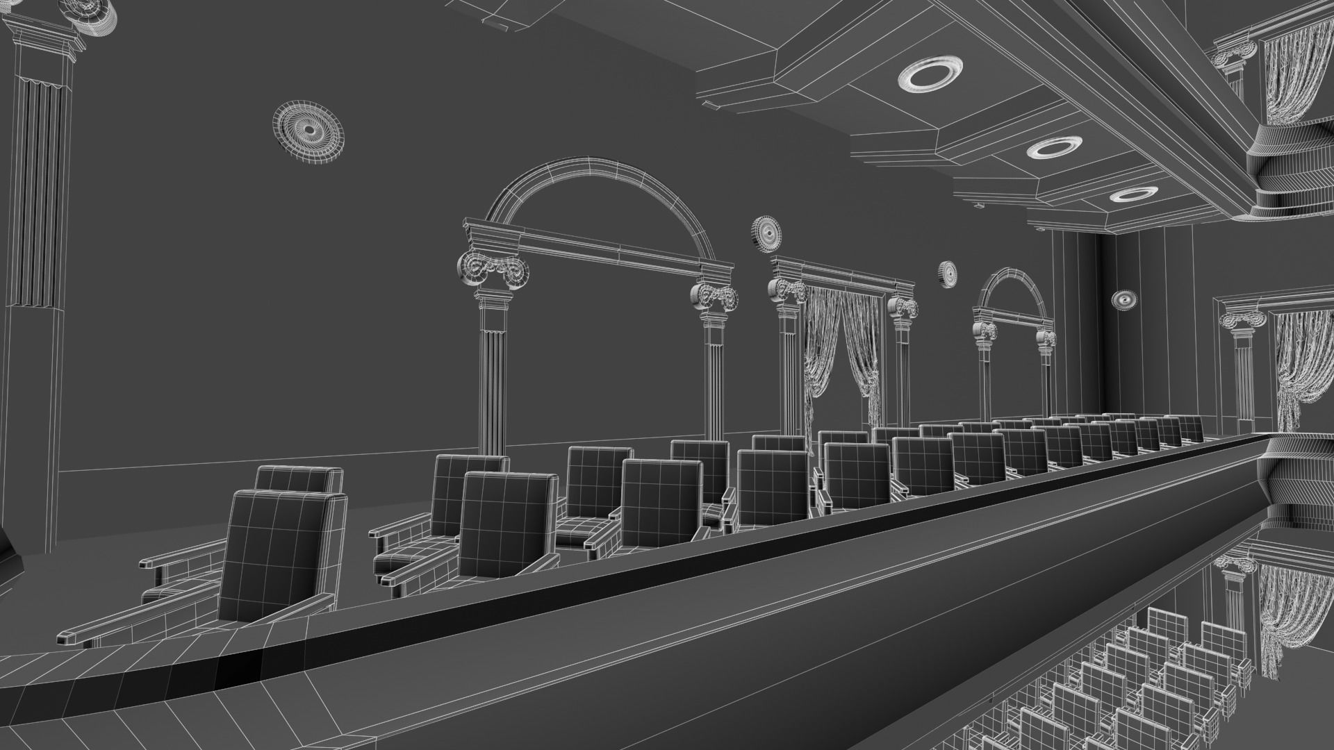 drama theater realistic Low-poly 3D model_14