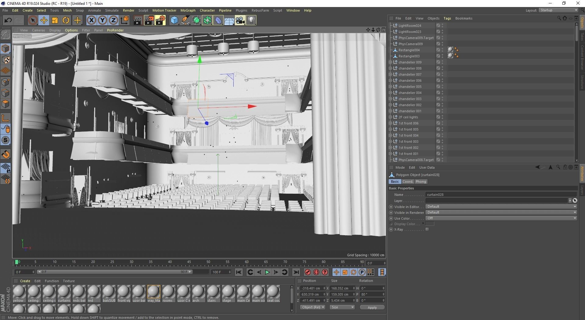 drama theater realistic Low-poly 3D model_15