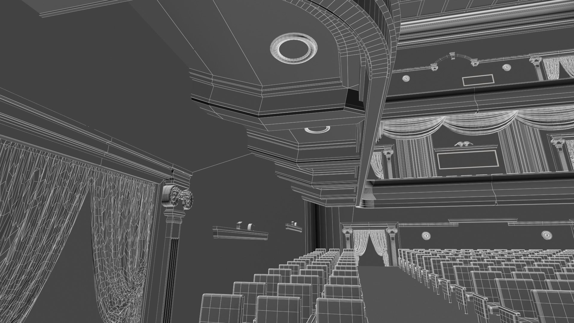 drama theater realistic Low-poly 3D model_11