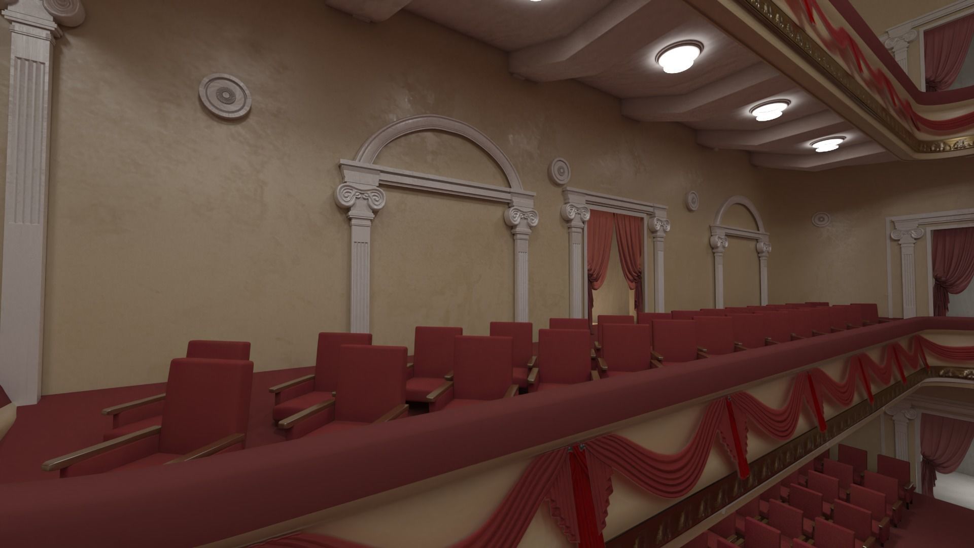 drama theater realistic Low-poly 3D model_6