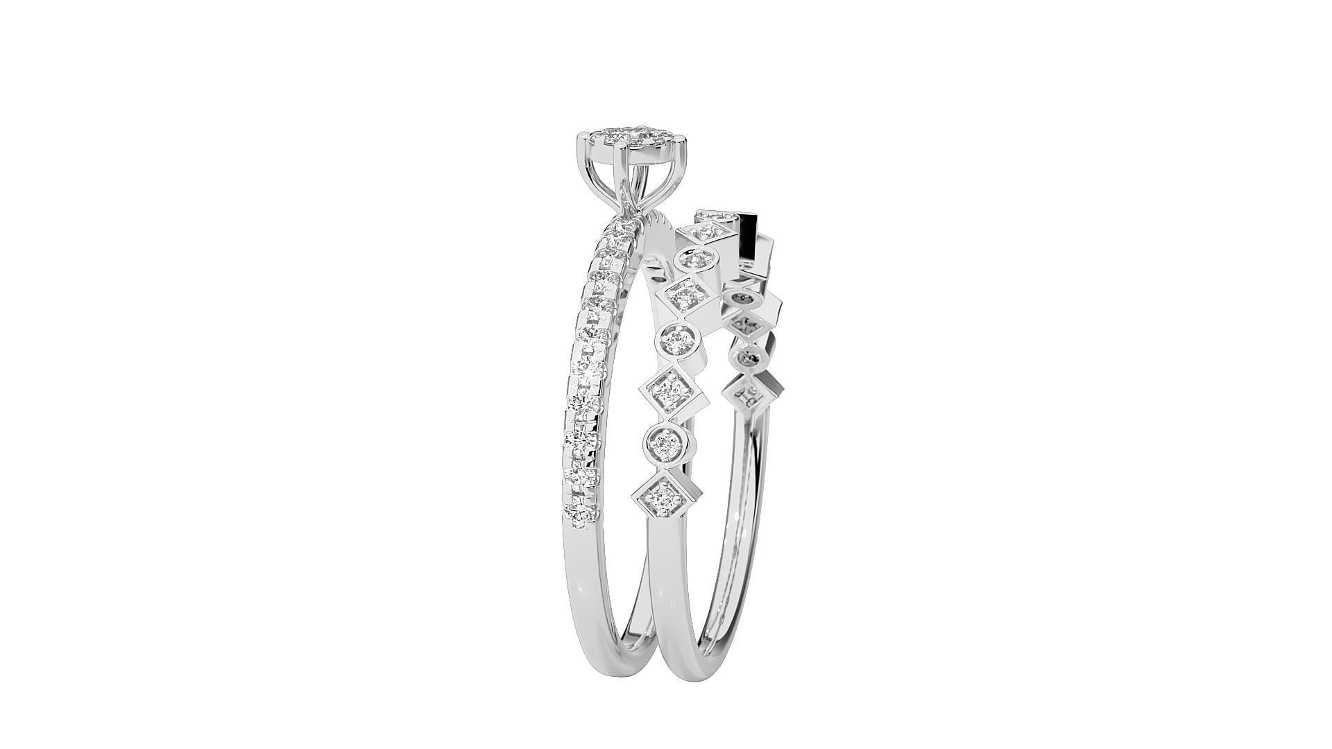 Solitaire ring 3D print model_8