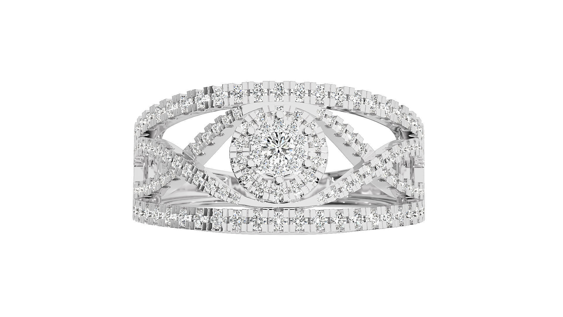 Solitaire ring 3D print model_5