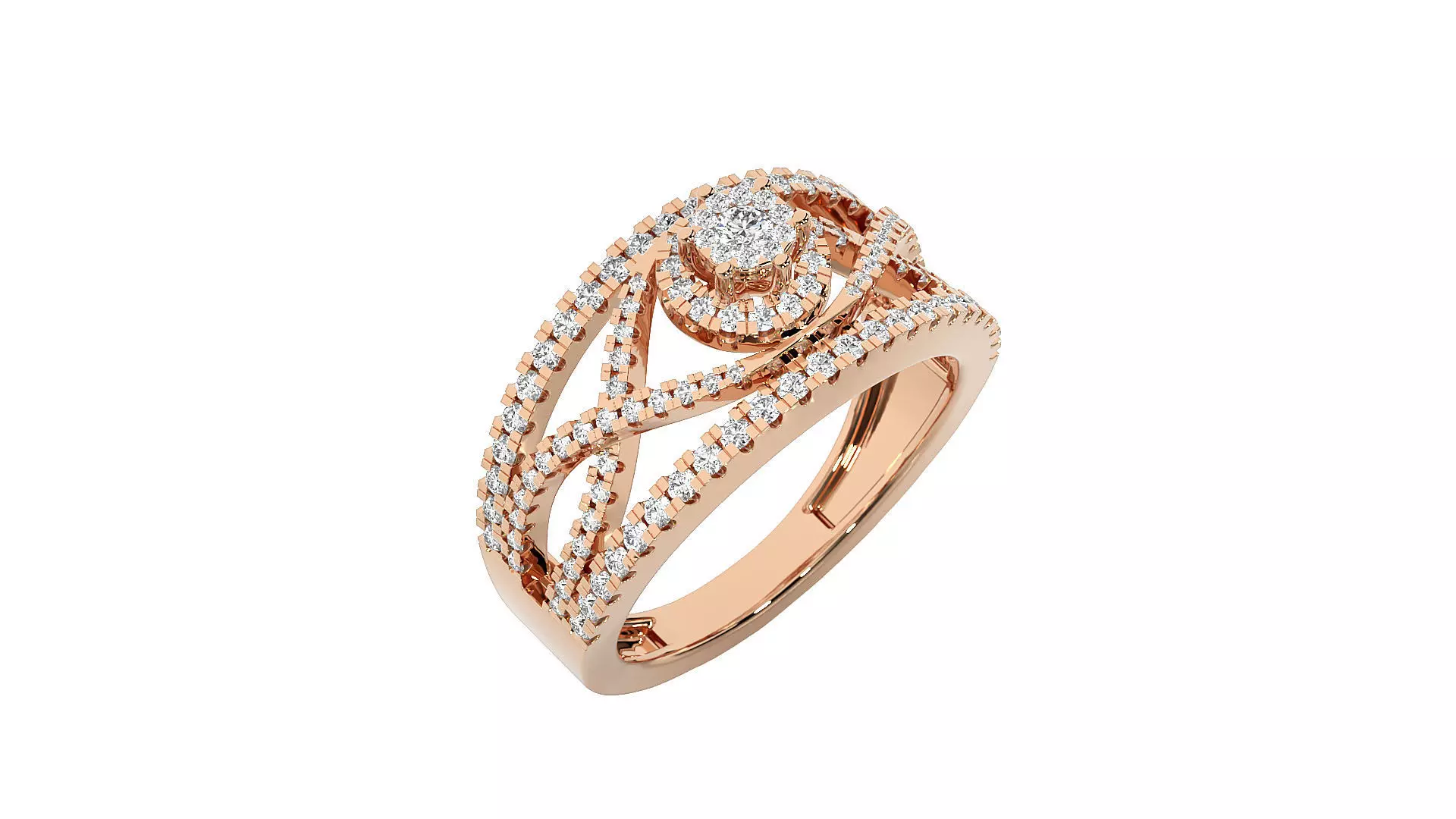 Solitaire ring 3D print model_0