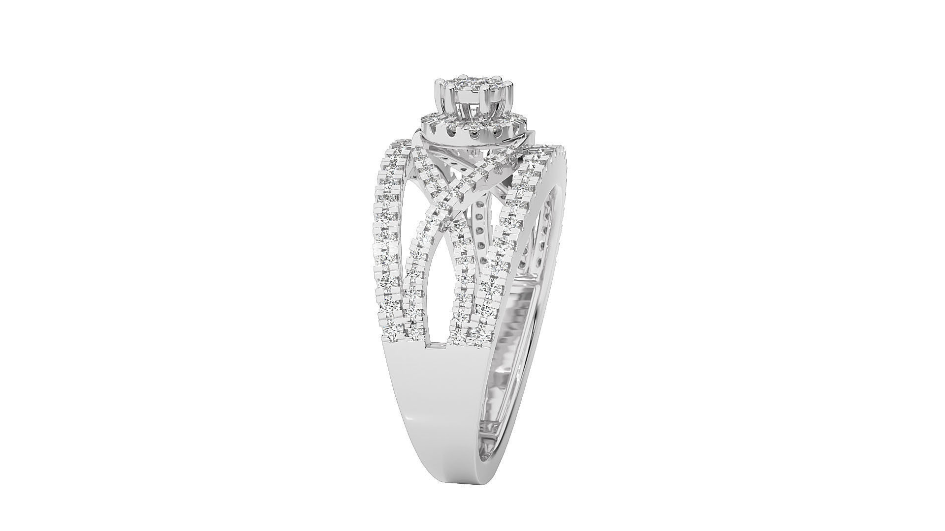 Solitaire ring 3D print model_8