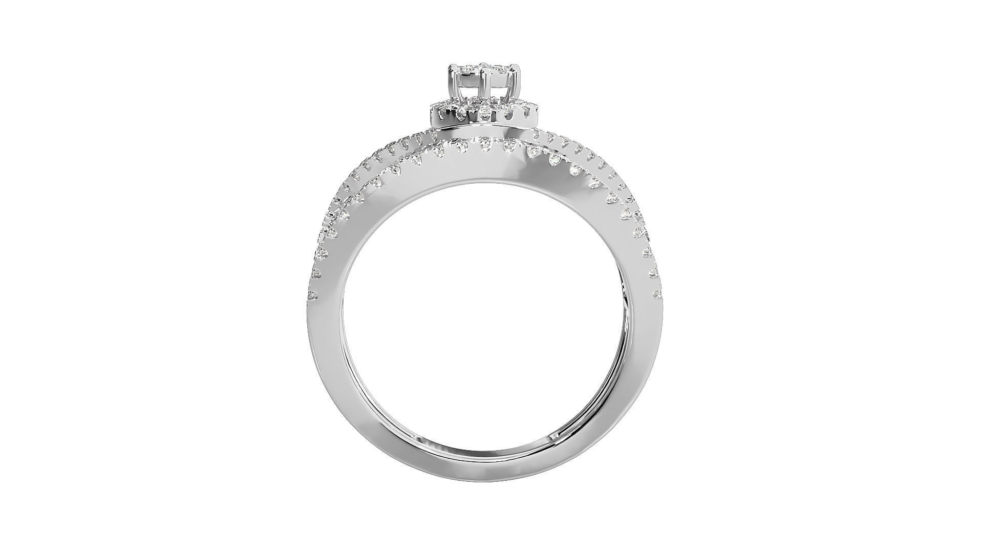 Solitaire ring 3D print model_7