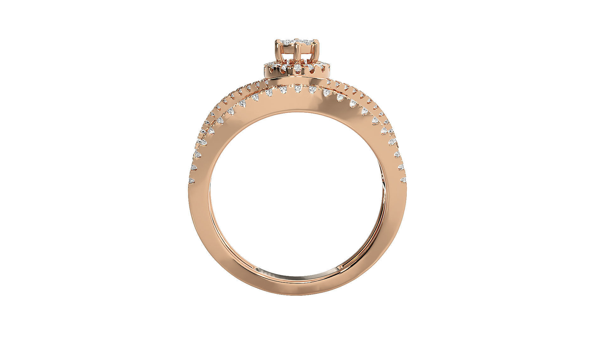 Solitaire ring 3D print model_2