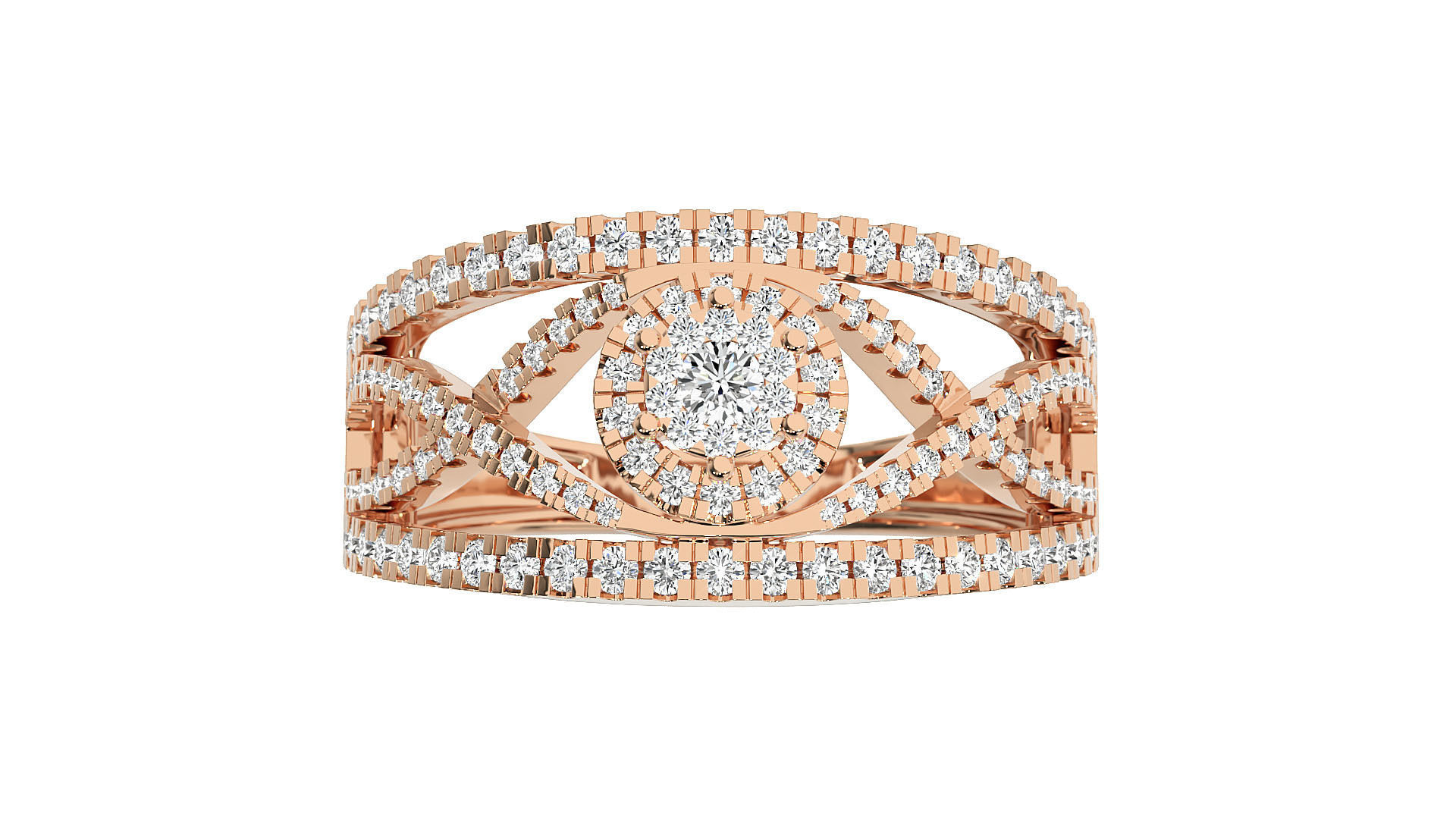 Solitaire ring 3D print model_1